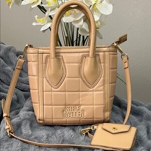 Steve Madden Tan Quilted Mini Bag EUC RETAIL $88